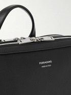 FERRAGAMO - Webbing-Trimmed Leather Backpack