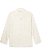 UMIT BENAN B - Camp-Collar Silk-Satin Shirt - Neutrals