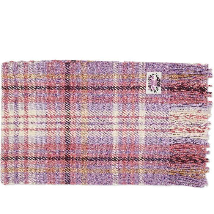 Photo: Acne Studios Men's Volano Check Scarf in Violet Purple