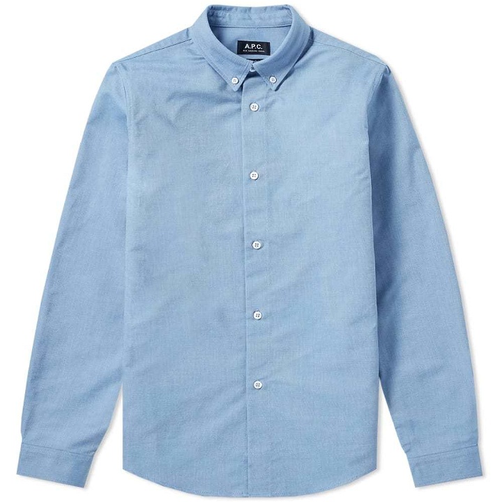 Photo: A.P.C. Button Down Oxford Shirt Blue