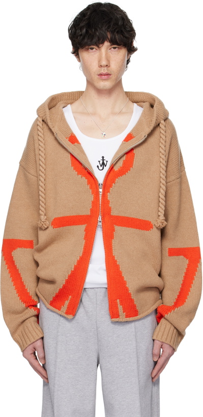 Photo: JW Anderson Tan & Orange Anchor Logo Hoodie