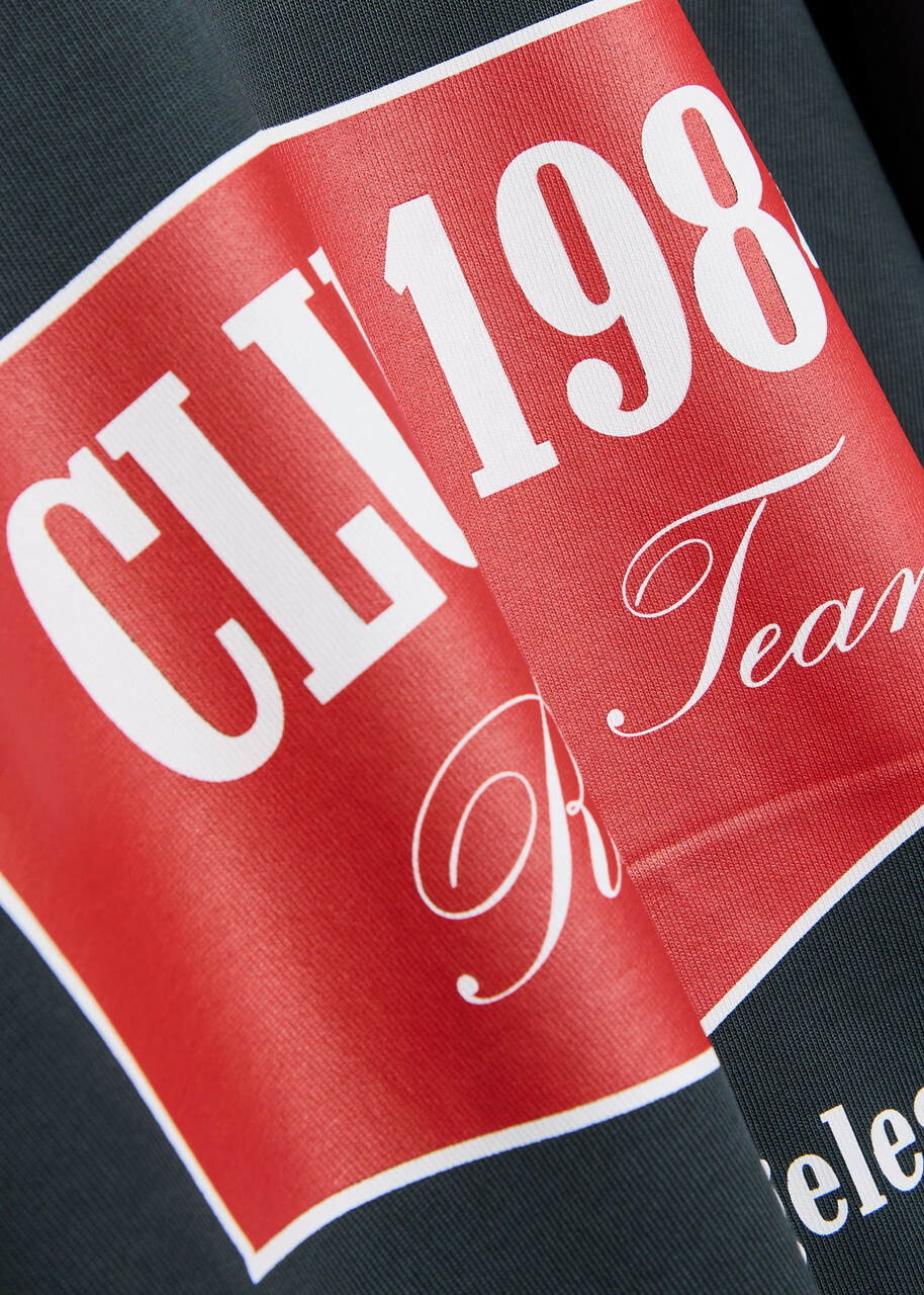 Club 1984 Racing Printed Cotton T-shirt Grey