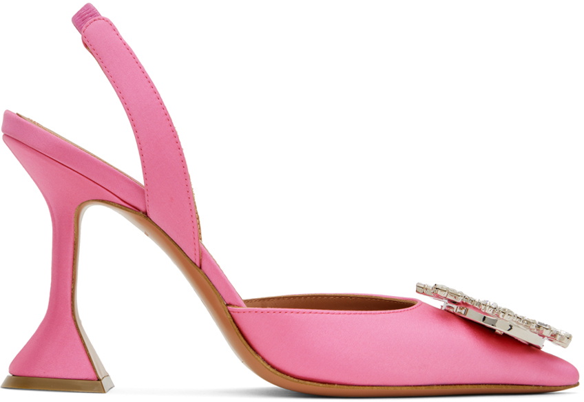 Amina Muaddi Pink Begum Sling 95 Heels Amina Muaddi