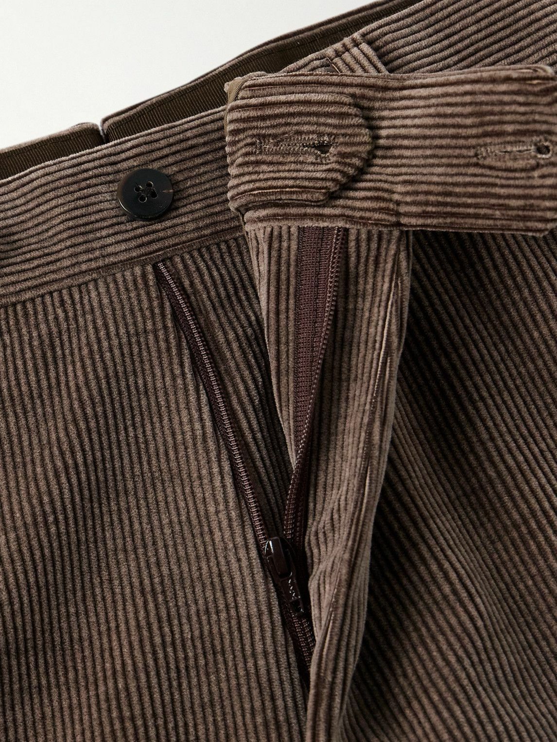 Caruso - Slim-Fit Straight-Leg Cotton-Blend Corduroy Suit Trousers - Brown