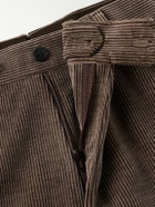 Caruso - Slim-Fit Straight-Leg Cotton-Blend Corduroy Suit Trousers - Brown