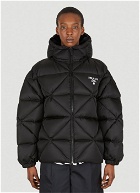 Re-Nylon Diamond Quilted Jacket in Black