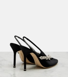 Balenciaga x Manolo Blahnik satin slingback pumps