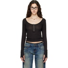 Raimundo Langlois Black Long Sleeve Henley