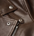 TOM FORD - Slim-Fit Leather Jacket - Brown