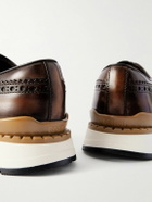 Berluti - Fast Track Venezia Leather Oxford Sneakers - Brown