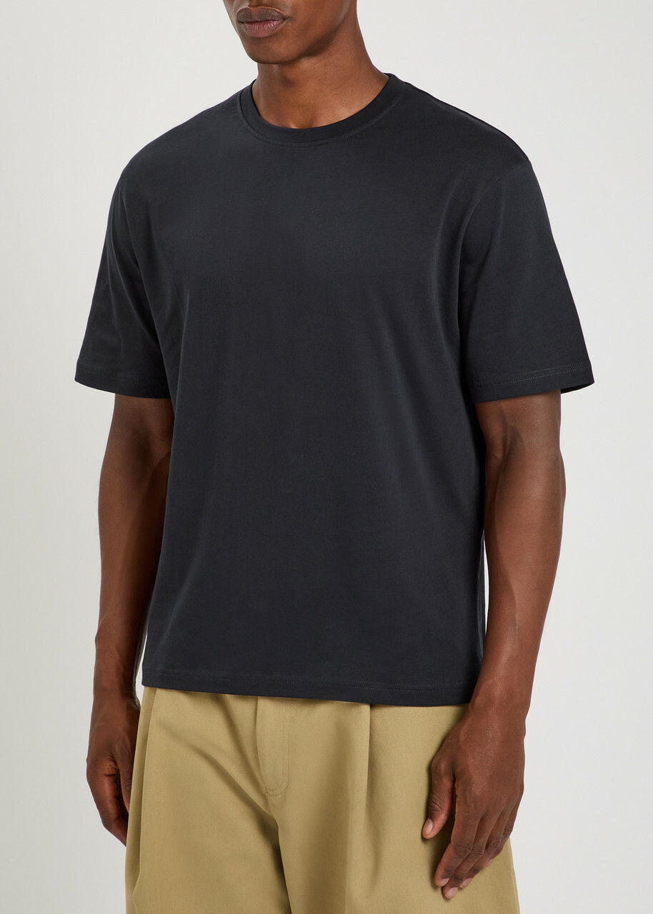 Studio Nicholson Logo Cotton T-shirt Nearly Black