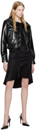 LVIR Black Glossed Faux-Leather Jacket