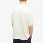 Norse Projects Men's Rollo Full Button Knit Polo in Kit White