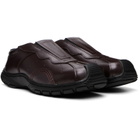 Dr. Martens Burgundy Aurix Satin Finish Leather Mule Loafers