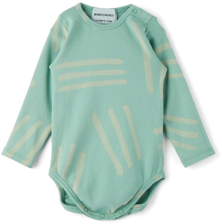 Photo: Bobo Choses Baby Blue Scratch All Over Bodysuit