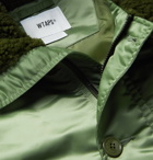 WTAPS - Blitzz Faux Shearling-Trimmed Hooded Padded Nylon Coat - Green