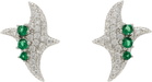 Collina Strada Silver & Green Twister Earrings