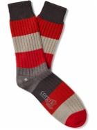Corgi - Ribbed Wool-Blend Socks - Red