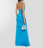 Rasario Halterneck satin gown