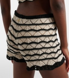 Bananhot Kim crochet cotton-blend shorts