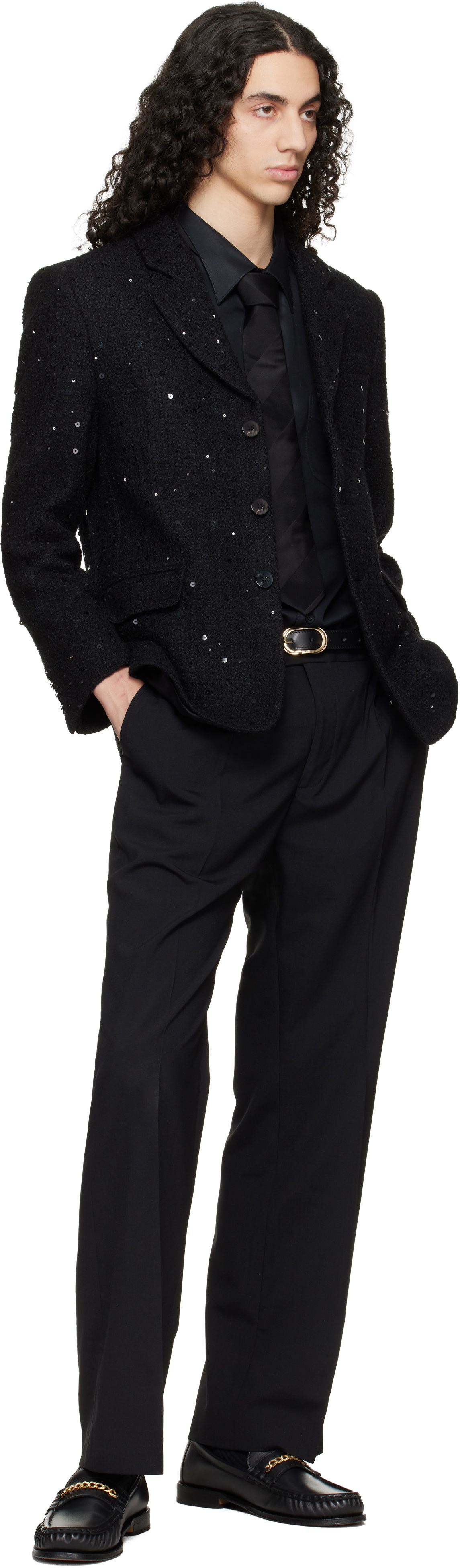 Ernest W. Baker Black Single Breasted Blazer