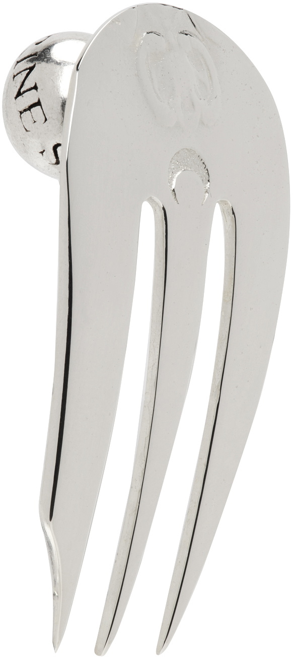 Marine Serre Silver Regenerated Fork Single Earring
