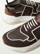 Berluti - Leather-Trimmed Mesh Sneakers - Brown