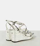 Jimmy Choo Ayla 85 leather espadrille wedges