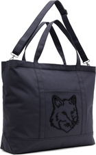 Maison Kitsuné Navy Fox Head XL Tote