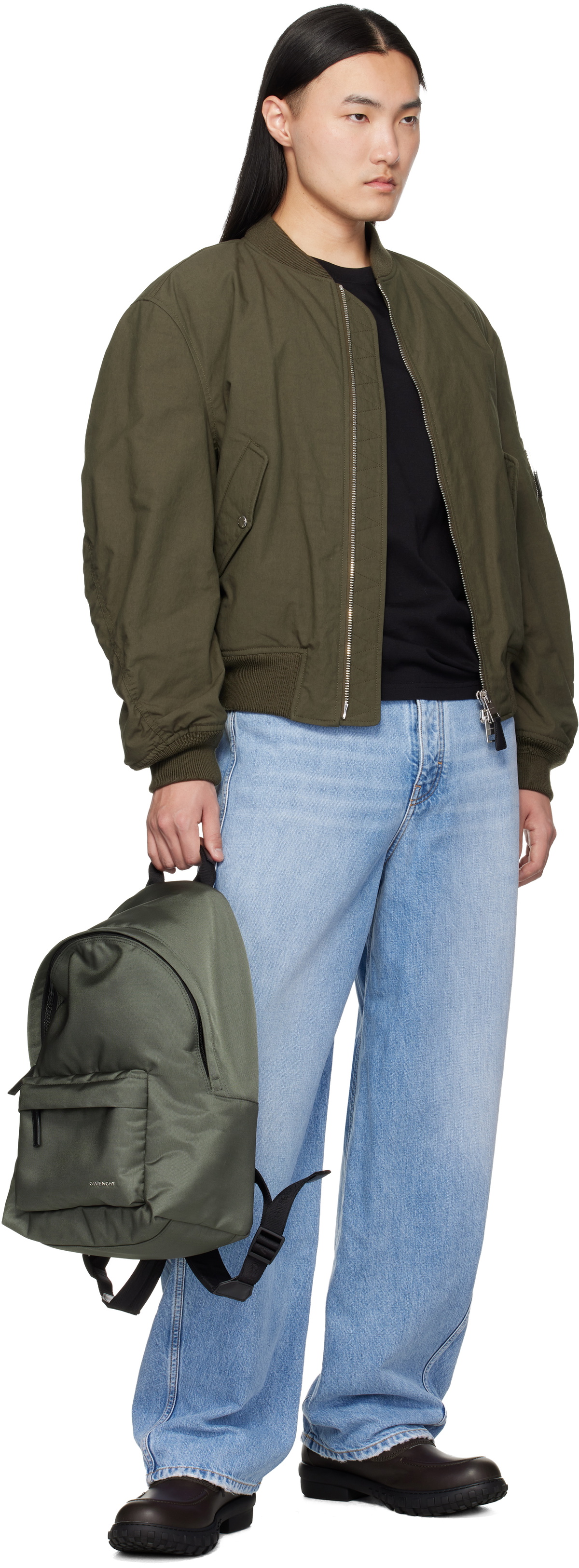 Givenchy Khaki Essential U Nylon Backpack