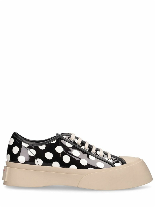 Photo: MARNI - Dot Print Leather Low Top Sneakers
