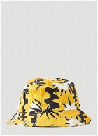 Floral Motif Bucket Hat in Yellow