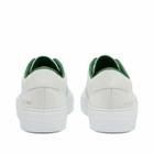 Woman by Common Projects Women's Basketball Summer Low Nubuck Sneakers in White/Green