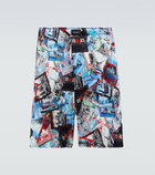 Balenciaga - Allover Cities silk shorts