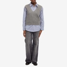 DONNI. Women's Stripe Pop Shirt in Navy Stripe