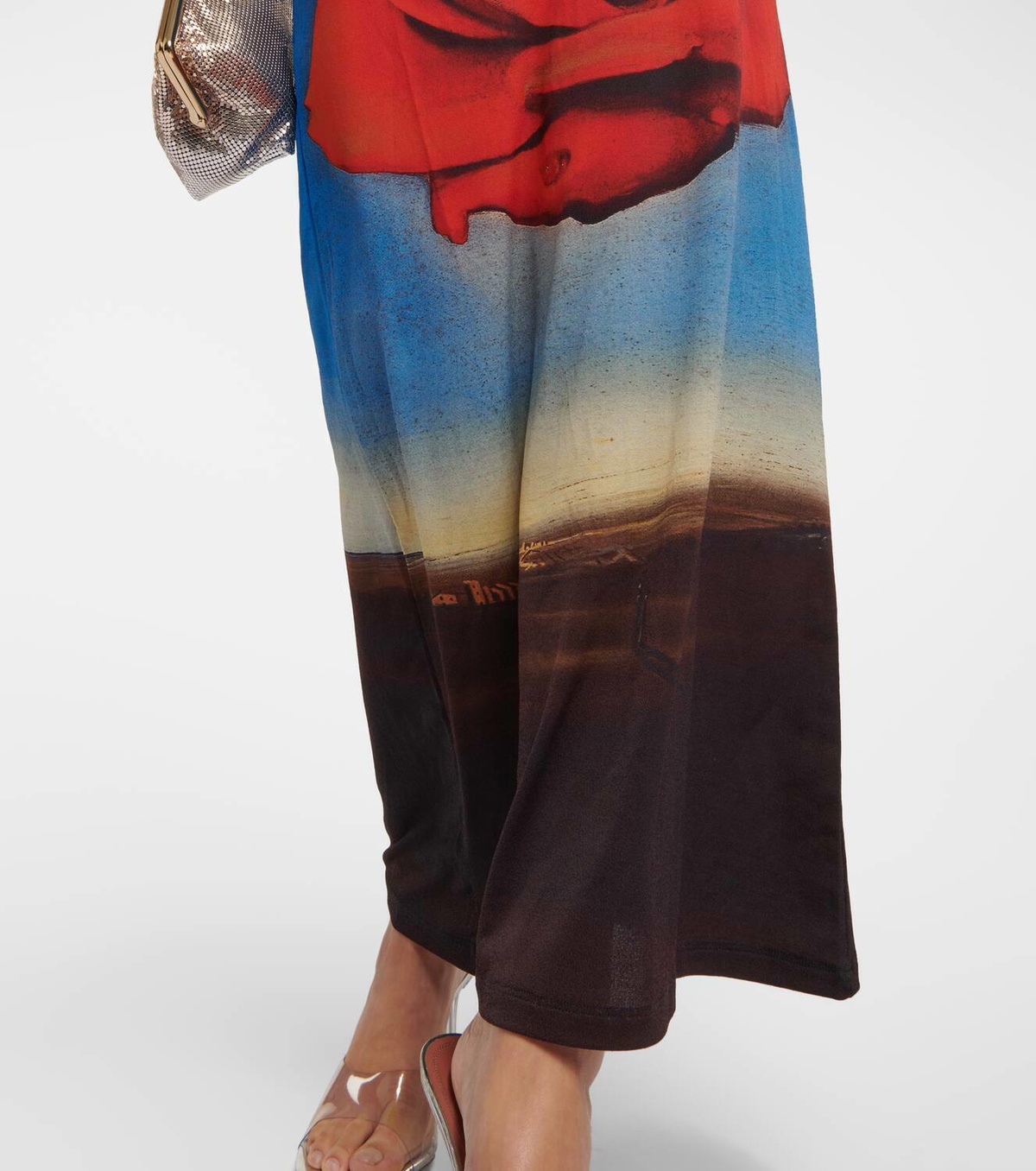 Rabanne Printed jersey maxi dress Paco Rabanne