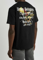True Religion Embroidered Cotton T-shirt Black