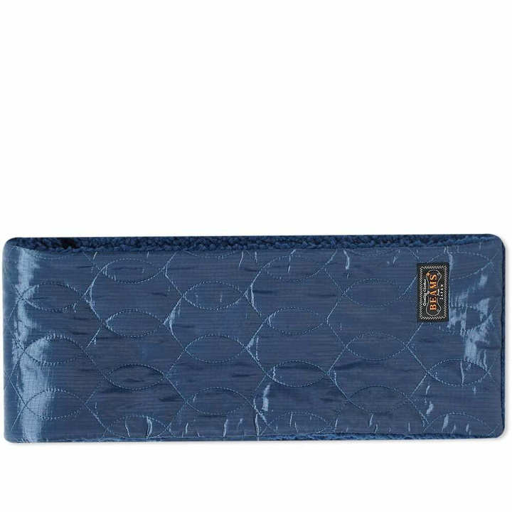 Photo: Beams Plus Men's Quilted Boa Fleece Muffler in Navy