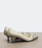 Prada Distressed leather pumps