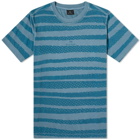 Paul Smith Men's Zebra Striped T-Shirt in Turquoise