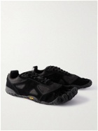 TAKAHIROMIYASHITA TheSoloist. - Suicoke Vibram FiveFingers Leather-Trimmed Mesh and Suede Sneakers - Black