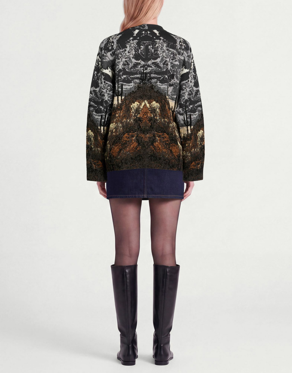 Laneus Womens Sweater in Grey