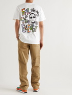 Stussy - Energy Printed Cotton-Jersey T-Shirt - White