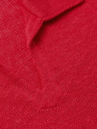 Séfr - Mate Linen Polo Shirt - Red