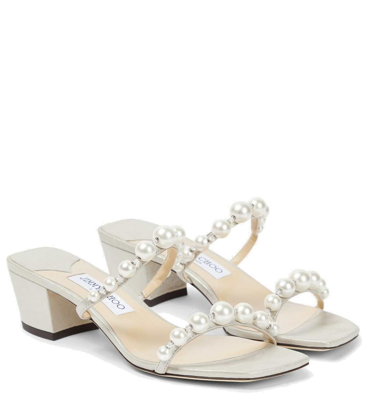 Jimmy Choo - Amara 45 embellished leather sandals Jimmy Choo