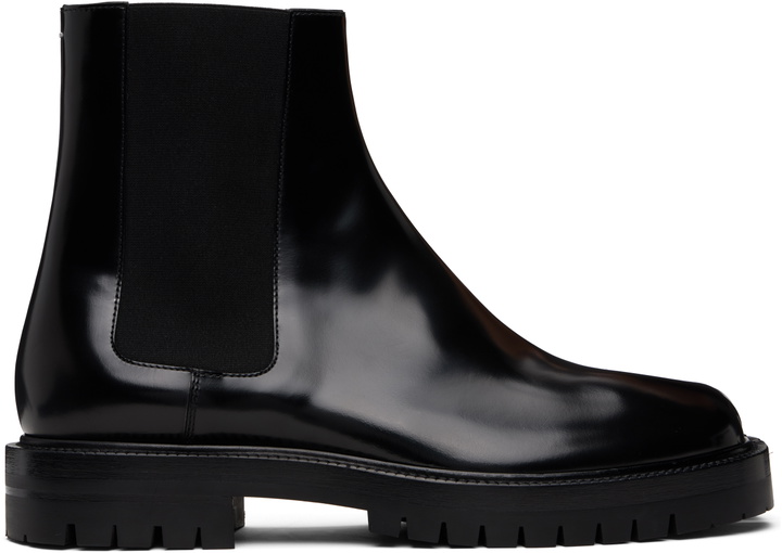 Photo: Maison Margiela Black Tabi Chelsea Boots