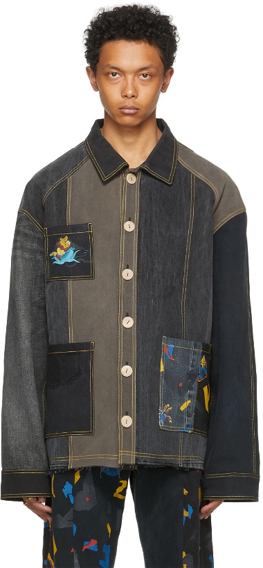 Photo: Bethany Williams Black The Magpie Project Edition Denim Printed Jacket