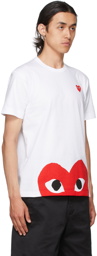 COMME des GARÇONS PLAY White & Red Half Heart T-Shirt