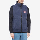 Canada Goose Men's Mersey Fleece Vest in Atlantic Navy