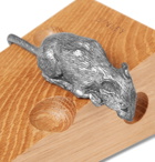 Linley - Mr Mouse Oak and Pewter Doorstop - Brown